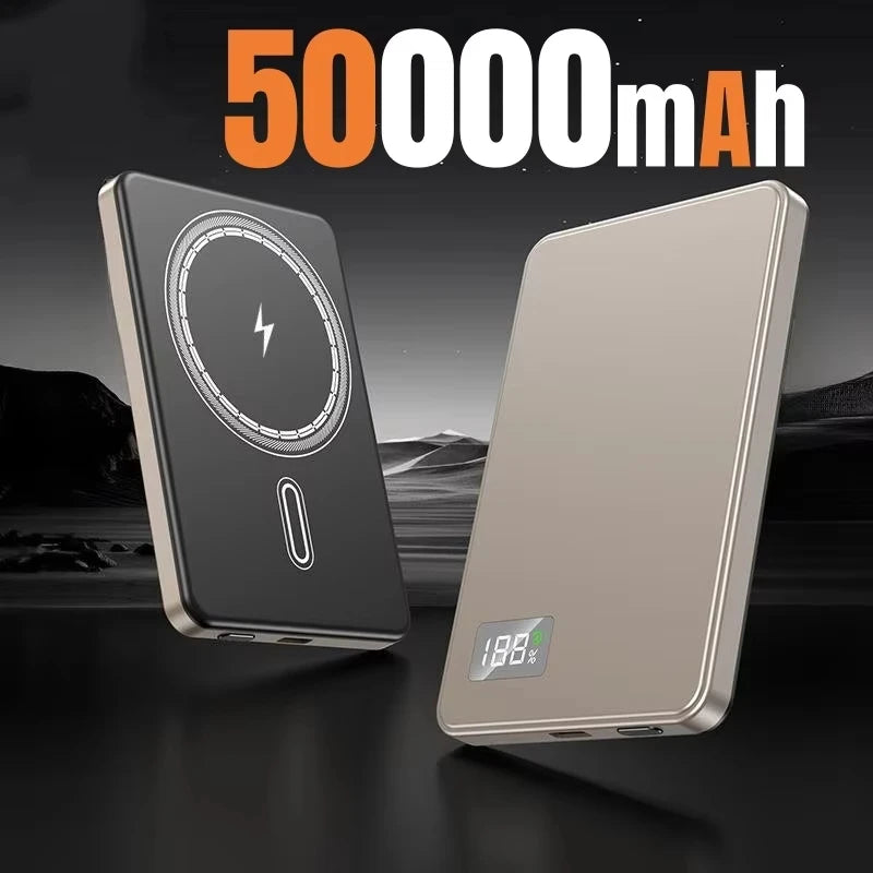 For Xiaomi 50000mAh Portable Magnetic Wireless PowerBank PD22.5W Fast Charging External Battery for Magsafe For iPhone Samsung