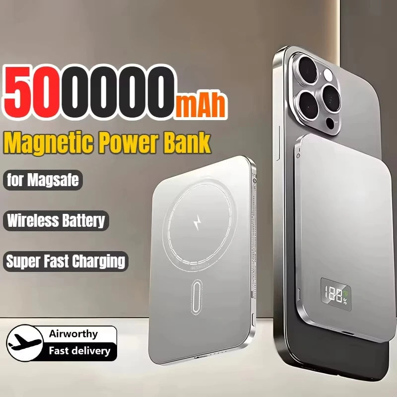 For Xiaomi 50000mAh Portable Magnetic Wireless PowerBank PD22.5W Fast Charging External Battery for Magsafe For iPhone Samsung