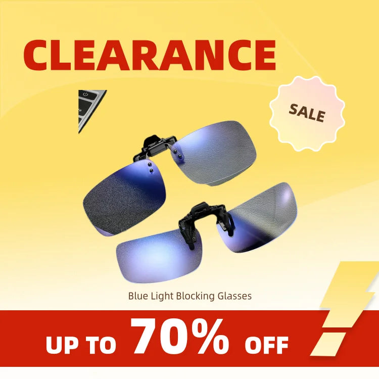 Clearance_Anti Blue Light Glasses Women Men Clip on Eyeglasses Clear Computer Phone Blue-ray Eyewear Fashion Clip Flip up Glasse