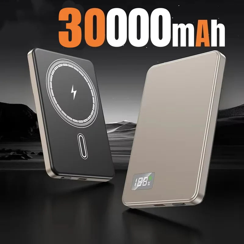 For Xiaomi 50000mAh Portable Magnetic Wireless PowerBank PD22.5W Fast Charging External Battery for Magsafe For iPhone Samsung