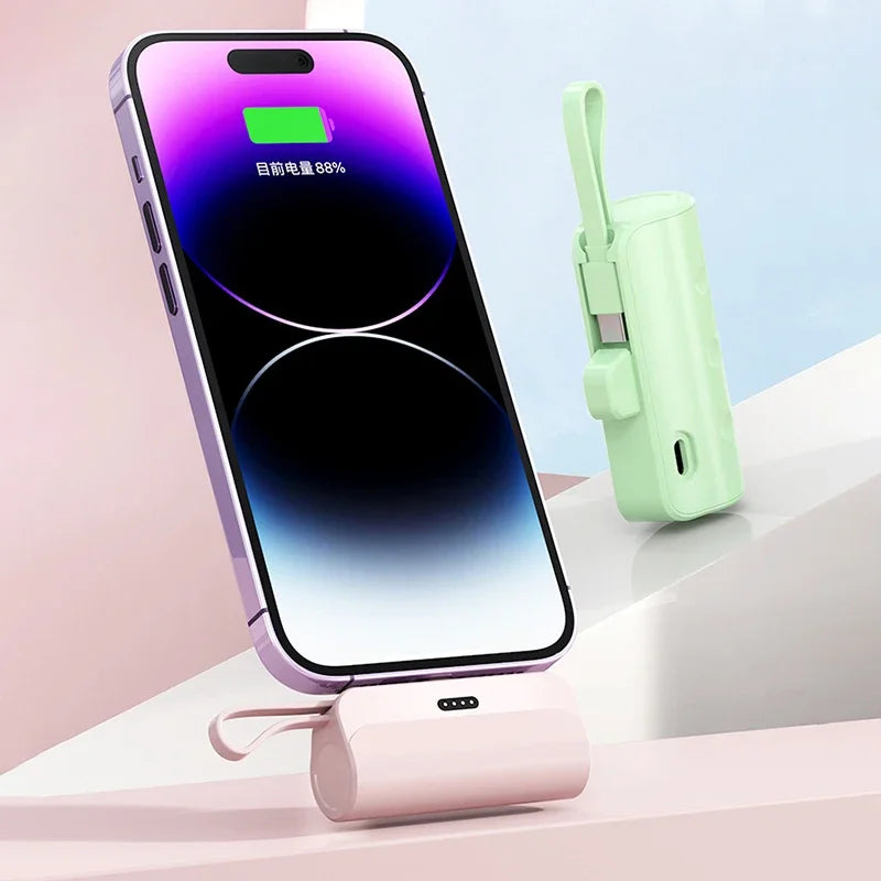 Lenovo 500000mAh Capsule Power Bank High Capacity Super Fast Charging Powerbank  Portable External Battery For All Phones 2026