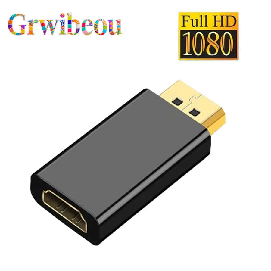 4K DisplayPort to HDMI-compatible  Adapter Cable 1080P DP to HDMI-compatible Video Audio Converter For PC TV Laptop Projector