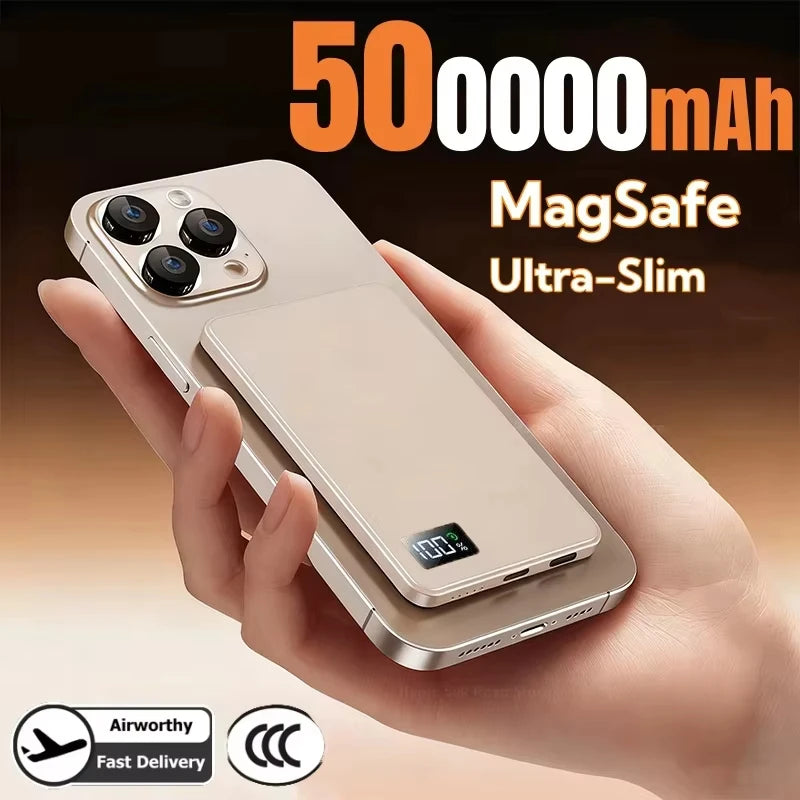 For Xiaomi 50000mAh Portable Magnetic Wireless PowerBank PD22.5W Fast Charging External Battery for Magsafe For iPhone Samsung