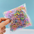 1000Pcs Colorful Disposable Hair Bands Girls Elastic Rubber Band Kids Ponytail Holder Headband Children Hair Accessories