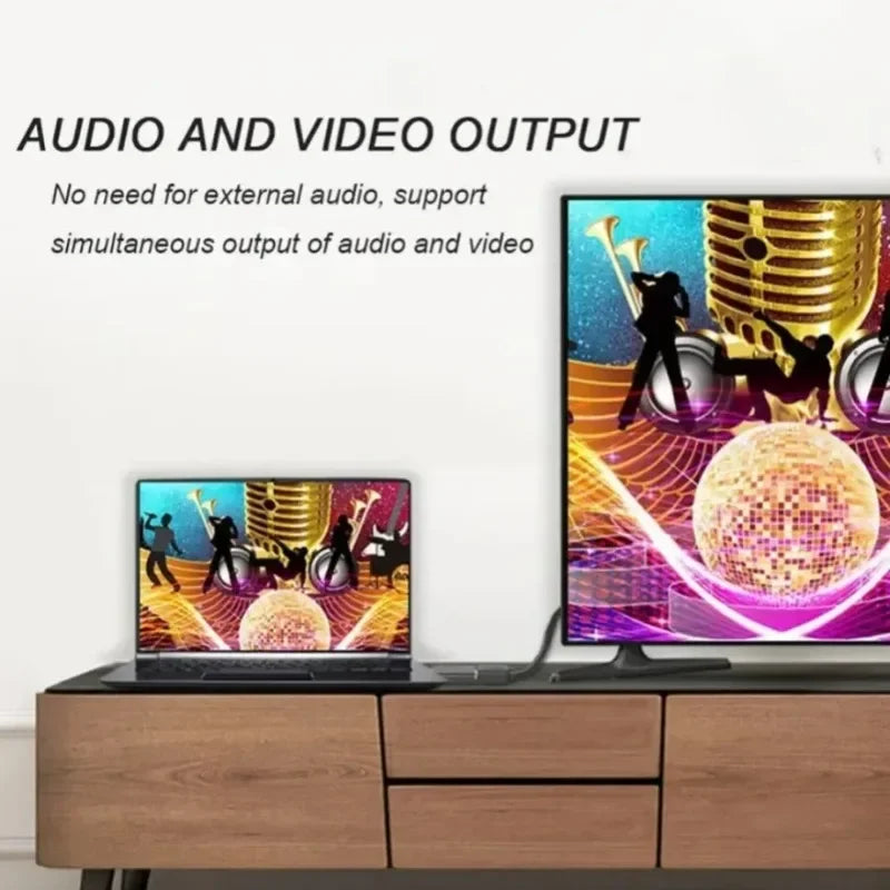 4K DisplayPort to HDMI-compatible  Adapter Cable 1080P DP to HDMI-compatible Video Audio Converter For PC TV Laptop Projector