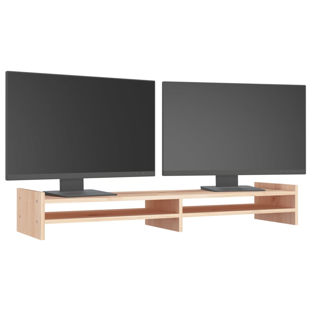 NNEVL Monitor Stand 100x27x15 cm Solid Wood Pine