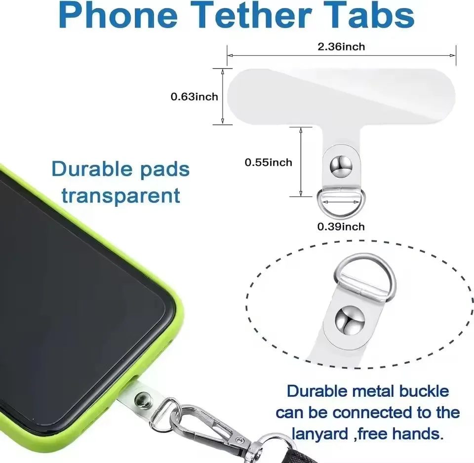 Universal Transparent Detachable Phone Lanyard Clips Card Wrist Cord Straps Patchs for Samsung Iphone Huawei Xiaomi Accessories