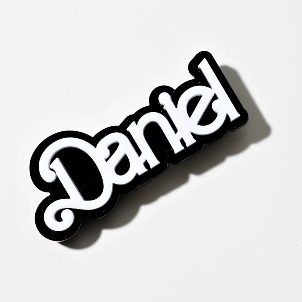 1 PC Personalized Name Shoe Charms | Custom Text Cut-Out Charms | Multi Color Acrylic Clog Accessories