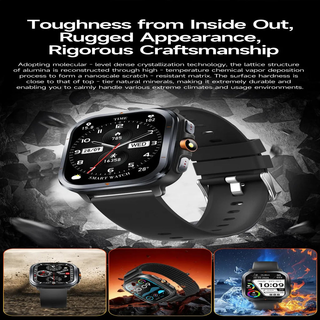 2025 New Military Smart Watches Bulit-in GPS Offline Maps Compass Altimeter Barometric 3ATM Waterproof Sports Smartwatches Men