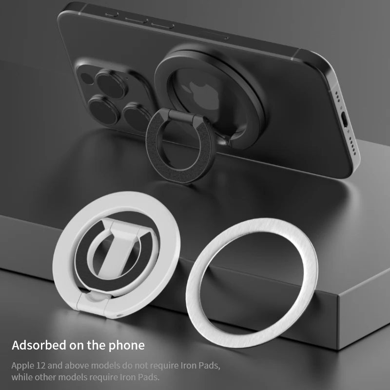 Double Sided Magnetic Phone Ring Holder for MagSafe Portable Folding Cellphone Stand Accessory Grip Bracket Support for IPhone