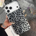 Modern Glittery Silver Leopard Phone Accessories Case For iPhone 15 Plus 16 17 Pro Max 14 13 12 11 X XS XR 7 8 Protective Cover