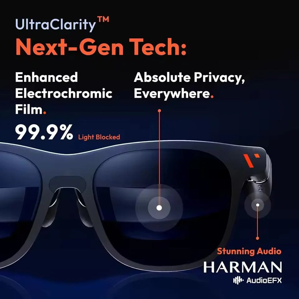 VITURE Pro Smart AR Glasses With Neckring XR HD Viewing Portable Screen 120Hz High Refresh 1000nits For DP Phone