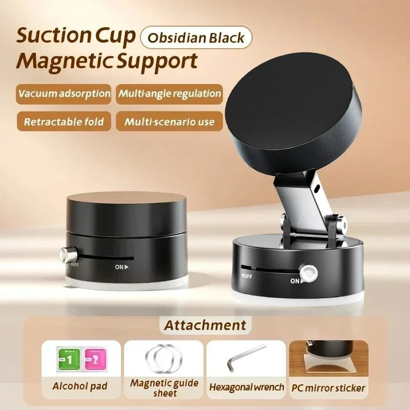 High Performance Magnetic Vacuum Holder Foldable Universal Phone Stand For Car Desktop Bathroom Outdoor Sports Accessory