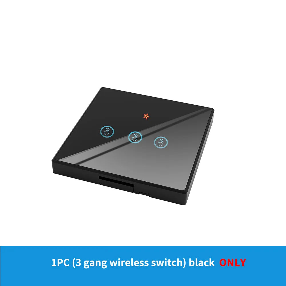 The Tuya smart switch-off device features wireless touch, WiFi, random stickers, APP remote control, Alexa voice control, and ti