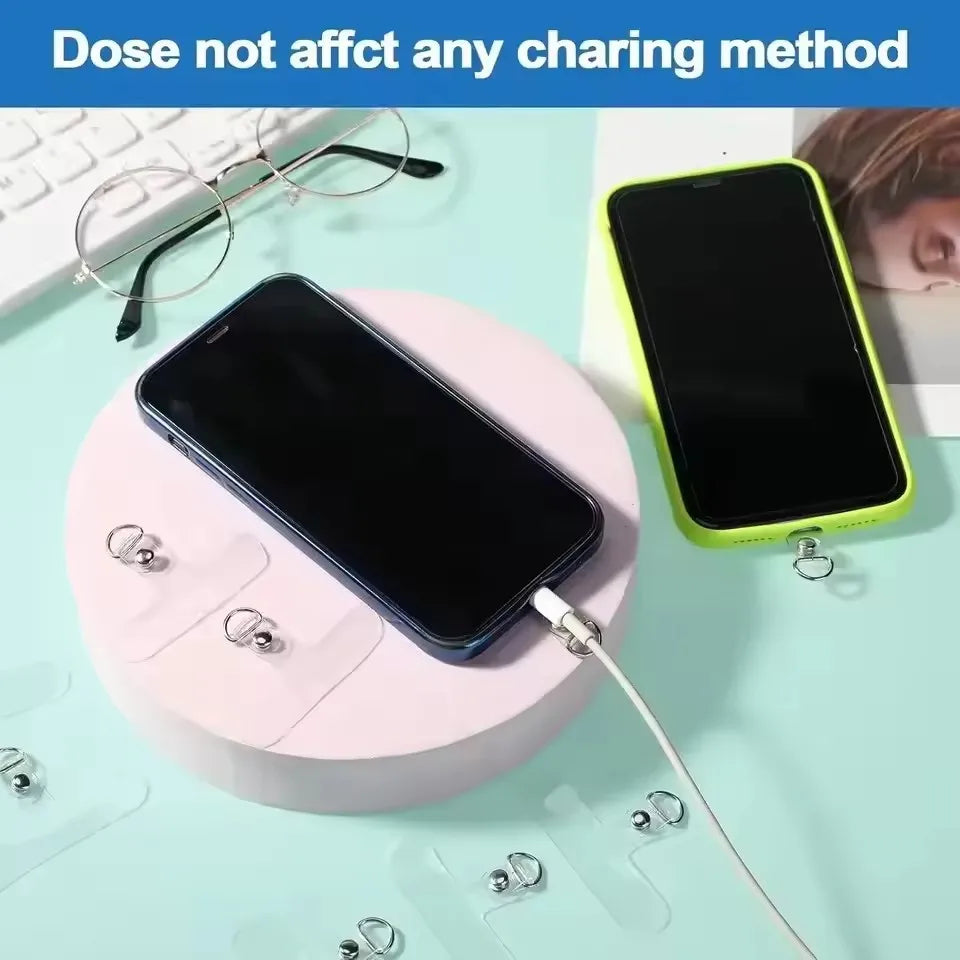 Universal Transparent Detachable Phone Lanyard Clips Card Wrist Cord Straps Patchs for Samsung Iphone Huawei Xiaomi Accessories
