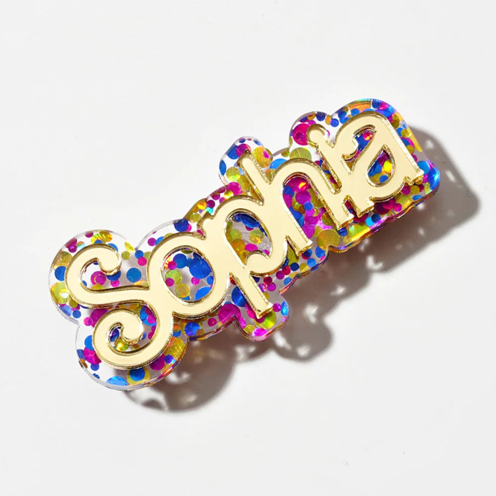 1 PC Personalized Name Shoe Charms | Custom Text Cut-Out Charms | Multi Color Acrylic Clog Accessories