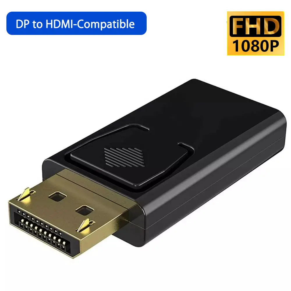4K DisplayPort to HDMI-compatible  Adapter Cable 1080P DP to HDMI-compatible Video Audio Converter For PC TV Laptop Projector