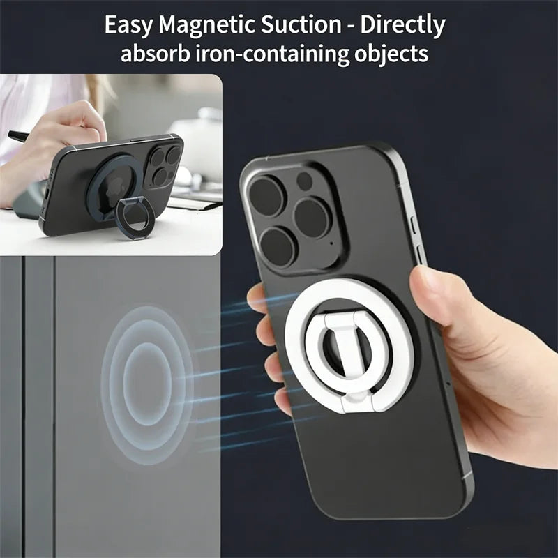 Double Sided Magnetic Phone Ring Holder for MagSafe Portable Folding Cellphone Stand Accessory Grip Bracket Support for IPhone